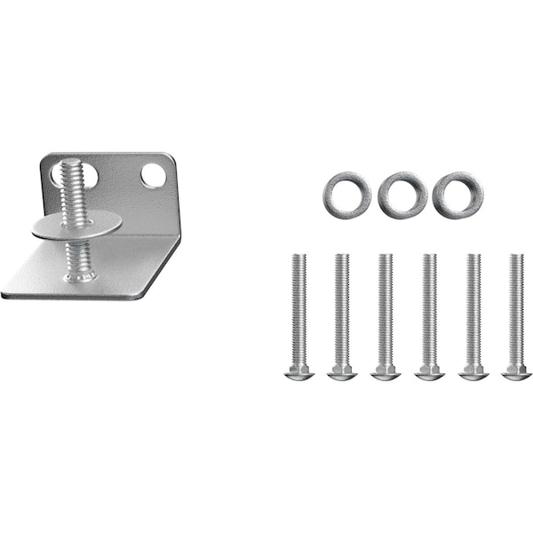 Ekena Millwork Barnfold 2-Door Adapter Kit, Silver Metallic GB6007M4K2SM - main